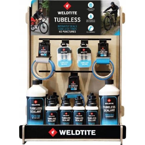 Weldtite Display WELDTITE TUBELESS STAND + TUBELESS PACK termékcsomag 34 termék (00018+00054) (NEW) 145413603