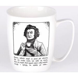 Nadwyraz.com Fartă ceramică albă Adam Mickiewicz (494133) - 5901005001052 145413640 - Cani