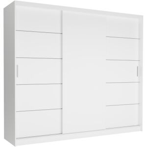 NORVIO III. Gardróbszekrény 250x218x60 - fehér 