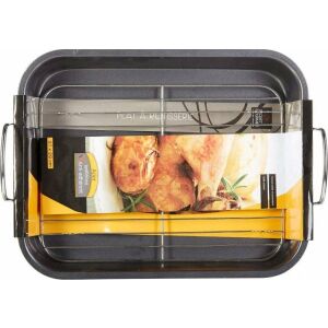 5five Sütőedény állvánnyal és fogantyúval, 37 x 29 x 5,5 cm, rozsdamentes acél