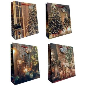 Díszes ajándékcsomagoló táska JP 369B 26x32x10cm mix ára 1 db