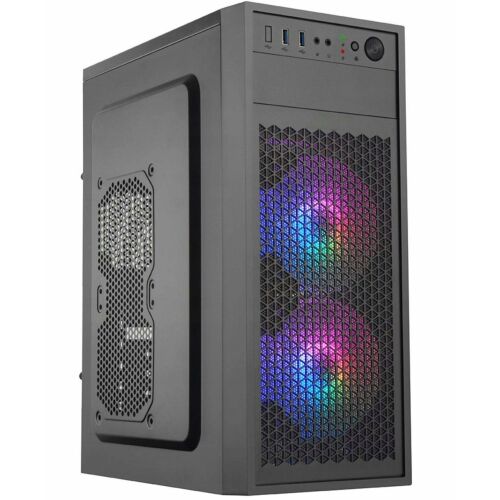 EUROCASE skříň ML N6-530B, ATX, 2x USB-A, 1x USB-C, 2x 120mm ARGB Fan, černá 145414338