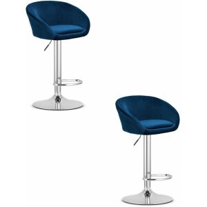 Hoker EAST - bársony kék / króm alap x 2