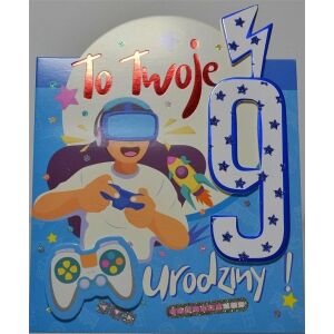 Yeku Karnet Urodziny 9 145414949 - Decoratii si echipamente pentru petreceri