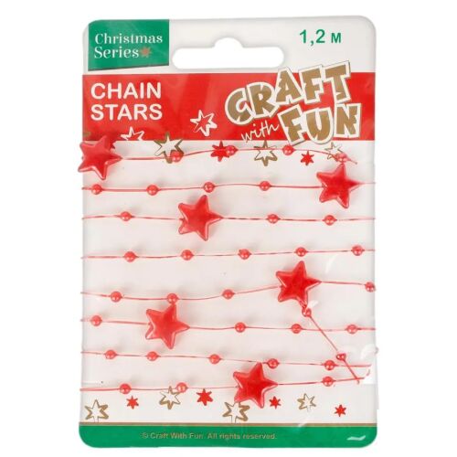 Craft with Fun Dekoratív dísz lánc csillagok keveréke 145415118