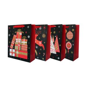 Beniamin Pungă de Crăciun verticală medie mix 145415751 - Ambalaje cadouri