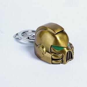 Warhammer 40K Metal Keychain Space Marine MKVII Helmet Gold / Warhammer 40K brelok metalowy Space Marine MKVII - hełm 145415724 - Brelok do kluczy