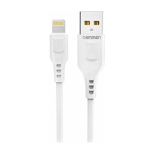 Cablu USB Denmen USB-A - Lightning 1 m Alb (29347)