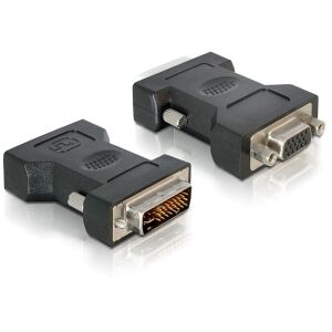 Adapter AV Delock DVI-I - D-Sub (VGA) czarny (65016) 145416879 - Przekształcanie