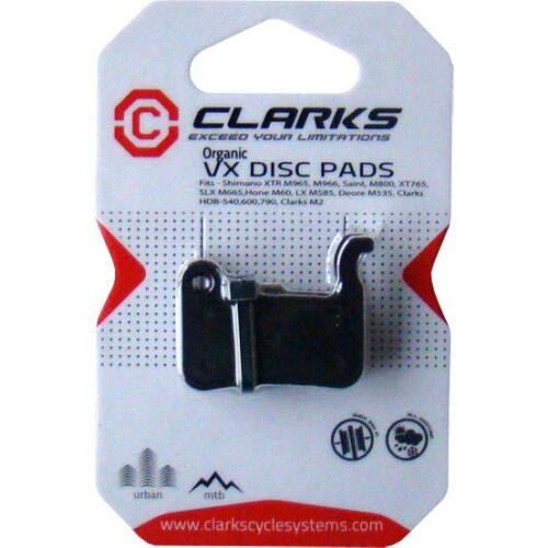Clarks Fékbetét SHIMANO (XTR M965, M966, Saint M800, XT 765, SLX M665, Hone M60, LX M585, Deore M535) organikus doboz 20 pár