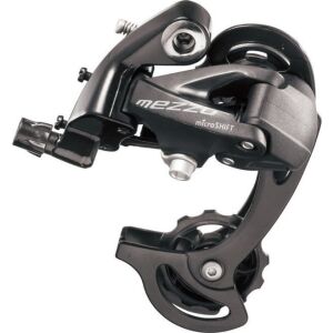 Microshift Hátsó váltó MICROSHIFT MEZZO, 8-9 sebességes (2/3x8/9), Shimano kompatibilis, hosszú fül, max. fogaskerék 28-36T, kapacitás 45T (ÚJ)