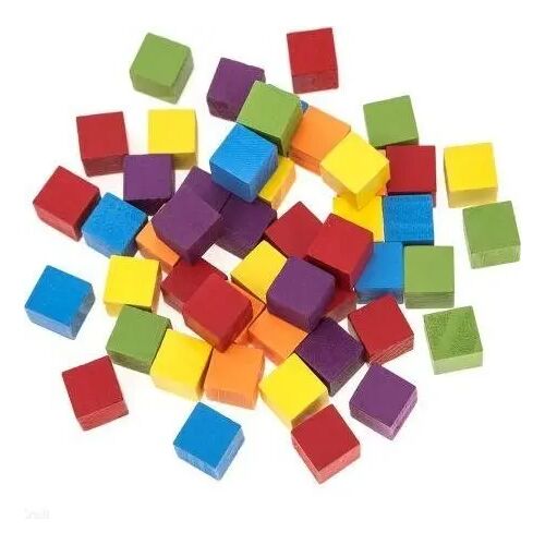 Dalprint Cuburi din lemn DPCRAFT colorate 15x15 mm, 49 buc. 145418367