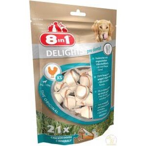 8in1 Delicacy 8in1 Delights Pro Dental Bones XS 21 buc 145418805 - Momeală pentru recompensarea câinilor