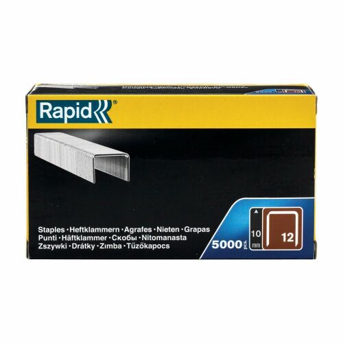 Rapid Lapostűk Rapid 12-es (10 mm) lapos drótból - 5000 db-os csomag 180242305 - Irodaszer