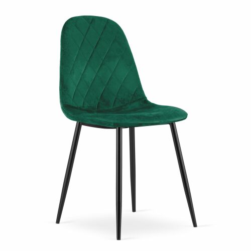Leobert ASTI sötétzöld bársony étkezőszék, elölnézet - Étkező szék