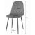 Leobert ASTI sötétszürke bársony étkezőszék méretekkel