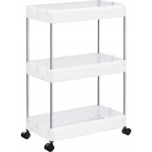 Leobert Szekrény kerekekkel 3 polc fehér - KSC009W01