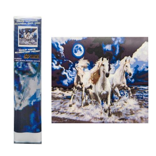 Gyémánt mozaik - 3 fehér ló