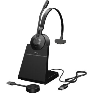Fülhallgató mikrofonnal Jabra Engage 55 SE USB-A UC Mono Charging Stand DECT - 9653-415-111