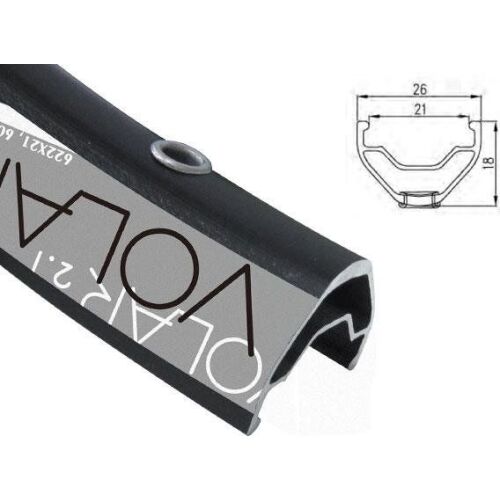 Alexrims MTB kerék ALEXRIMS VOLAR 2.1 27.5"x32lyuk. Tubeless Ready H.tárcsás kapszis fekete 145420316