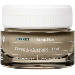 Korres KORRES_Black Pine Plump-Up Sleeping Facial ujędrniający krem do twarzy na noc 40ml 145420485 - Krem do konturowania twarzy i oczu