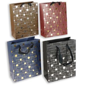 Geantă pentru cadouri cu model carouri/păstăi medie 145421207 - Ambalaje cadouri