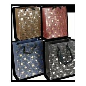 Pung de cadou cu model carouri/păstăi MARE 145421201 - Ambalaje cadouri