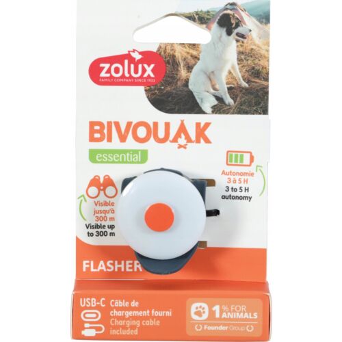 Zolux ZOLUX világító nyakörv medál BIVOUAK kék USB-n 145421979