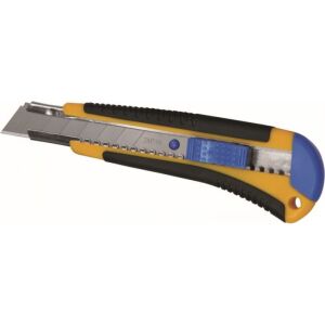 Kés 18mm+1cserélhető él, gumi fogantyú, 24db.