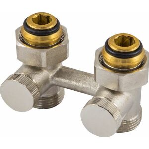 Schlosser Supapă dublă de conectare dreaptă 3/4" GW (fără nipluri 3/4x1/2) (600700003) 145422356 - Robinet de radiator