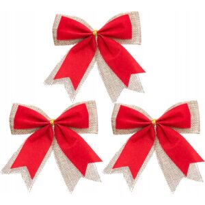 Atmosphera Juta és poliészter dekoratív íjak, 10 x 12 cm, 3 db