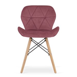 Kreslo LAGO Velvet - tmavoružové x 1