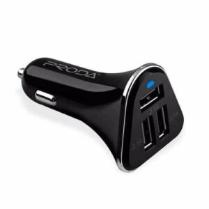 Felbontott! - Proda Autós töltő adapter, 3xUSB #fekete (PR-C3USB-B) 145429234 - Proda