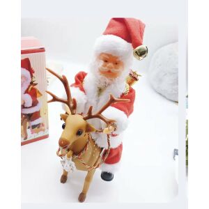 Zenei Játék Mikulás a Rénszarvason, 25x20x12cm