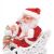 Karácsonyi dekorációs figura, Mikulás szánnal, Hang, Mozgás, 30 cm, Piros/Barna 145430601