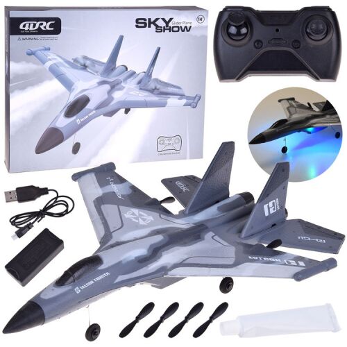 Sky Show Repülőgép – Könnyű, összecsukható habszivacs repülőgép LED-del és USB-s motorral 145430963