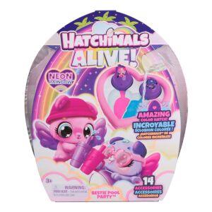 Játékszett 2 figurával és 14 kiegészítővel, Hatchimals, Medencés buli 145438725 - Hatchimals
