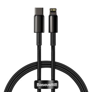 Кабел за данни Baseus Tungsten Gold PD 20W 2m USB-C/Lightning, черен 145463973 - Кабел за данни