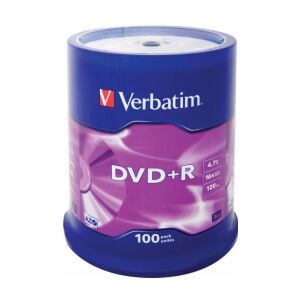 DVD+R Verbatim AZO Negru 4.7GB 16x 100 Pachet, Ax