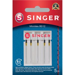 Singer | Igła Microtex 80/12 5 szt. 145464286 - Akcesoria do małych urządzeń gospodarstwa domowego