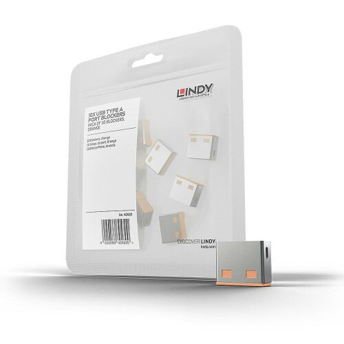Blokada portu USB 10 szt./pomarańczowy 40463 LINDY 145465094