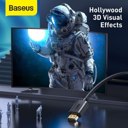 Baseus High Definition HDMI 2.0 4K 60Hz, 3D, HDR, 18Gbps, 3m (čierny) 145465204