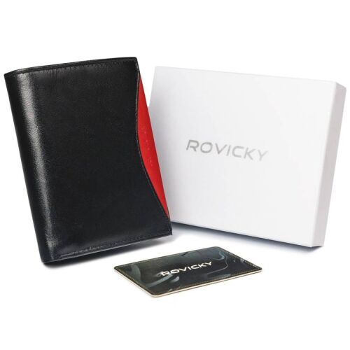 Nagy, eredeti férfi pénztárca természetes bőrből, RFID-vel - Rovicky 165483120 - Férfi pénztárca