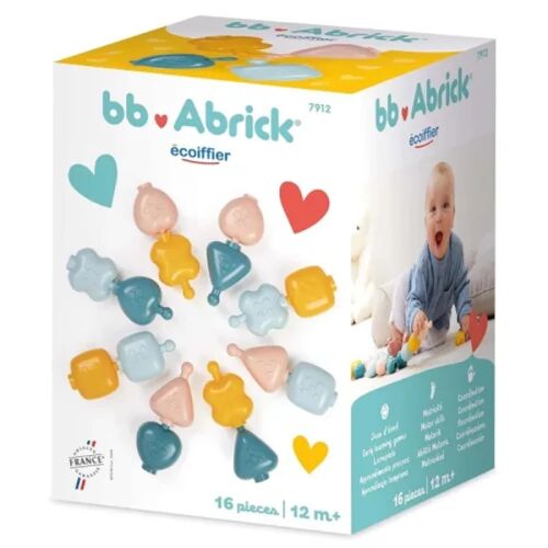 Készségfejlesztő lánc BB Abrick Écoiffier 16 darabos különböző formák és motívumok