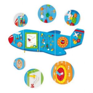 Összetett készségfejlesztő játék, matatófal (falra szerelhető, repülőgép) 145479138 - Babajáték