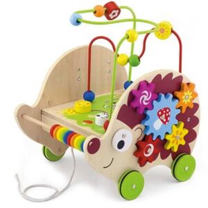 Fa, húzogatható készségfejlesztő játékdoboz - 4 az egyben - Süni 145479196 - Babajáték