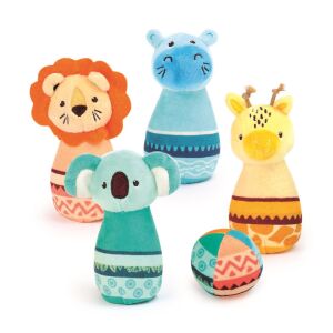 LUDI - Plüss Baby Bowling - Állatok 145479995 - Fejlesztő játék babáknak