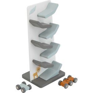 Tryco - fából készült cikk-cakk versenypálya kisautókkal 145480137 - Golyópálya