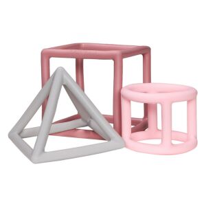Label-Label - Szilikon geometrikus formák rágóka - Rózsaszín 145480443 - Baba fogápolás