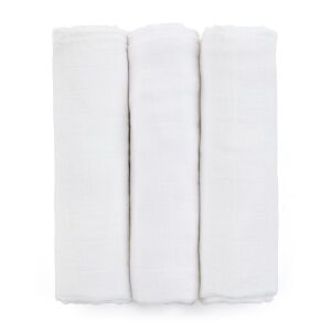 Petite&amp;Mars Bambusz muszlin 3db-os pelenka szett, Moussy Total White, 68 x 68 cm 145480538 - Textil pelenka